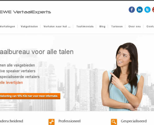 EWE VertaalExperts website screenshot
